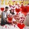 I Love You Balloons and Heart Balloon with 500 Pieces Rose Petals